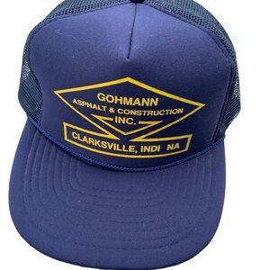 Vintage Gohmann Asphalt & Construction Clarksville Ind SnapBack Mesh Trucker Hat